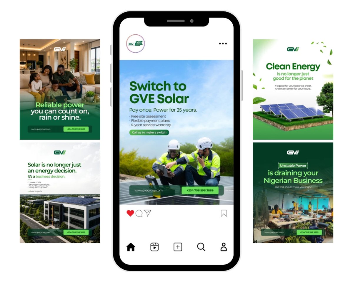 Kampagnenmotive fuer GVE Solar