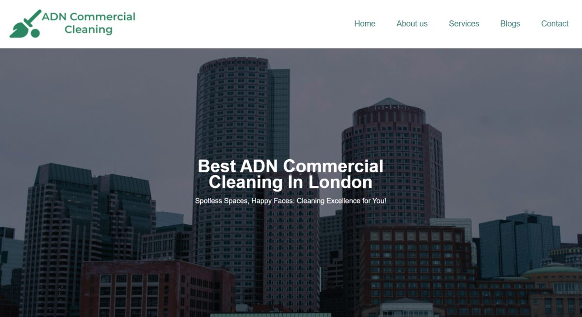 Startseite von ADN Commercial Cleaning